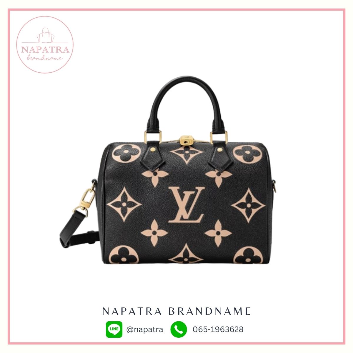 LV SPEEDY BANDOULIÈRE MONOGRAM BICOLOR EMPREINTE