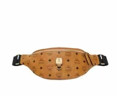 MCM Fursten Visetos Small Belt Bag Cognac
