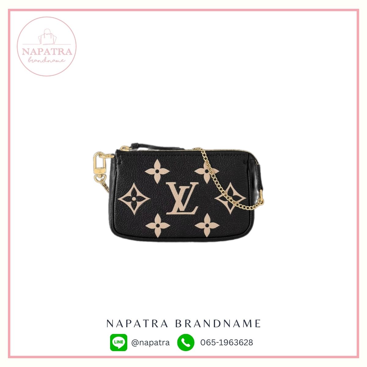 LV Mini Pochette  bicolor monogram