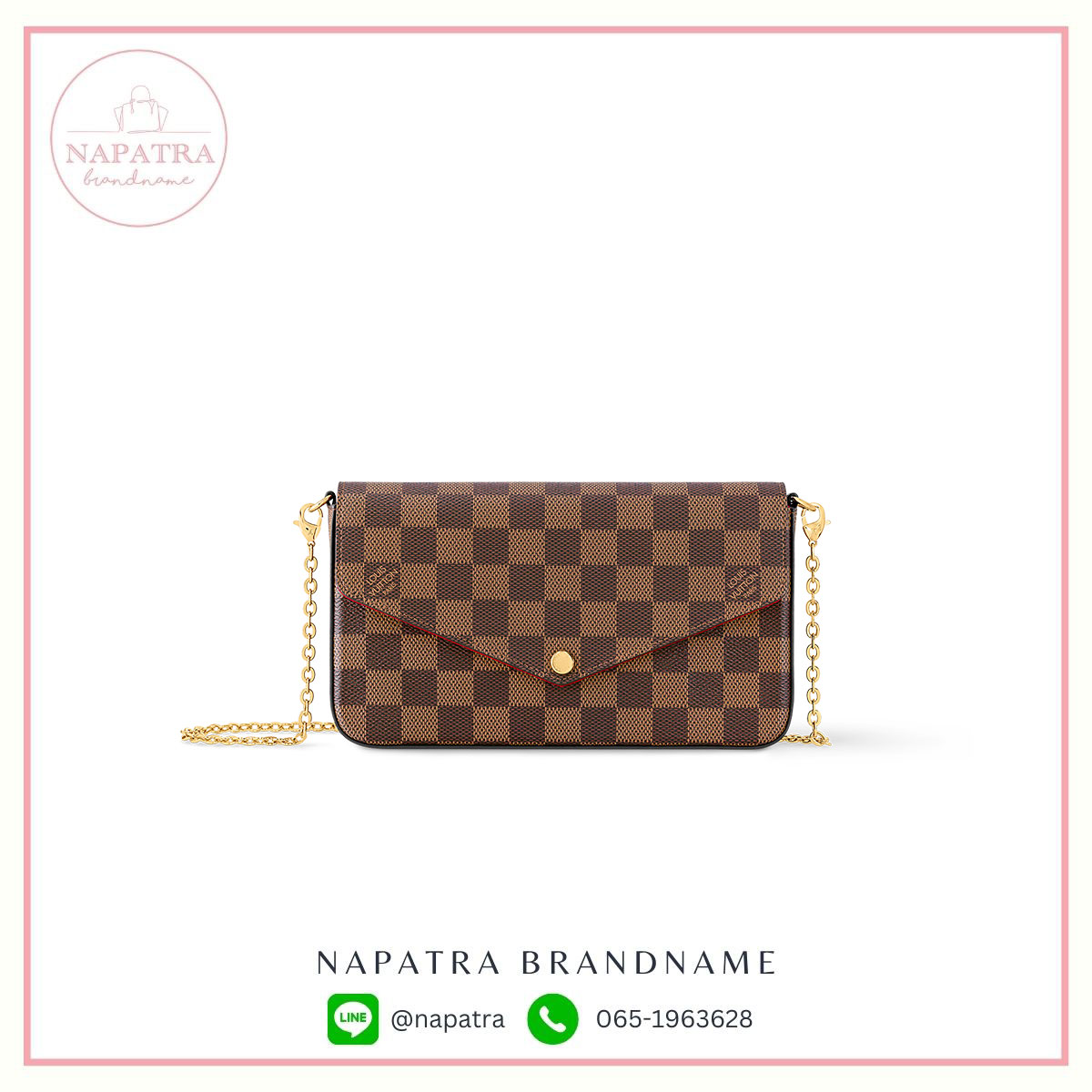 LV Felicie Pochette Damier Ebene