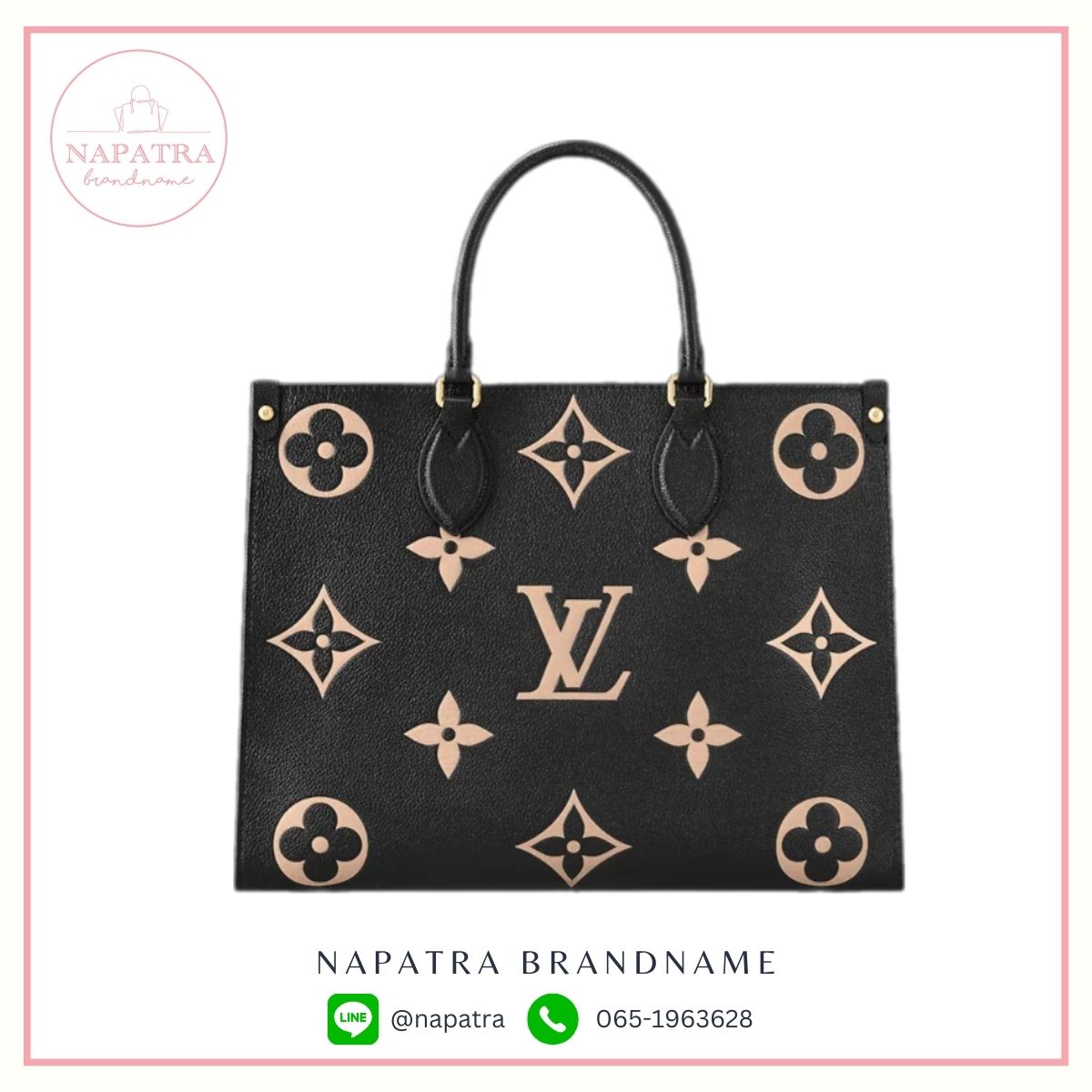 LV Onthego Bag Bicolor Monogram Empreinte Leather