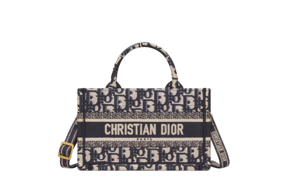 Small Dior Book Tote Bag With Strap - Image 3