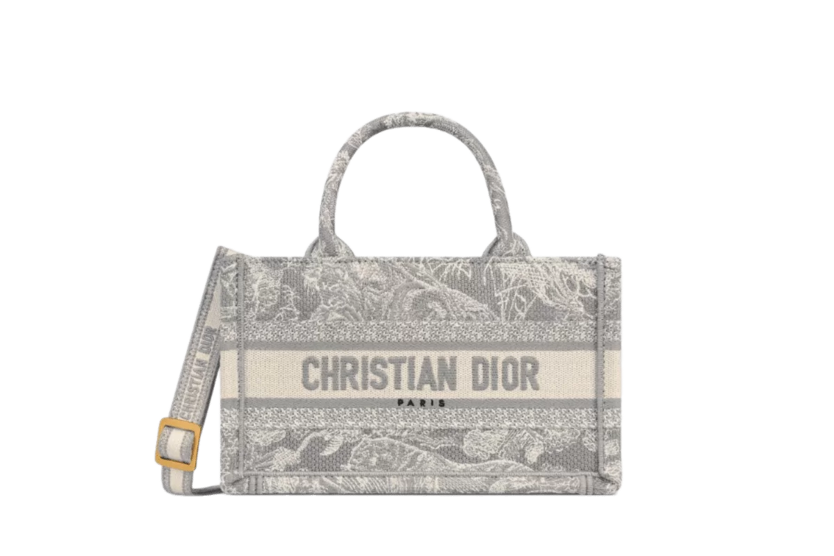 Small Dior Book Tote Bag With Strap - Image 2