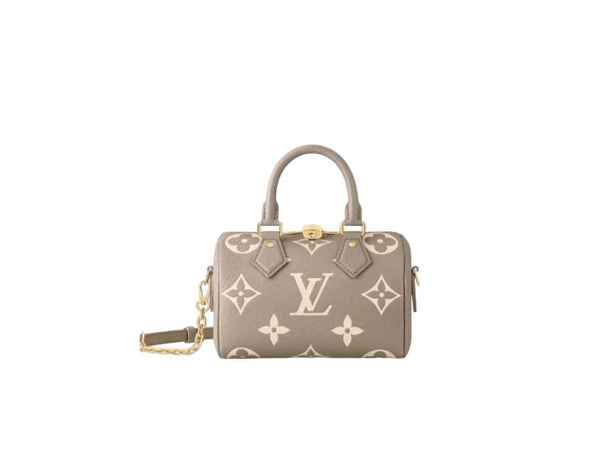LV Speedy Bandoulière monogram bicolor empreinte - Image 5