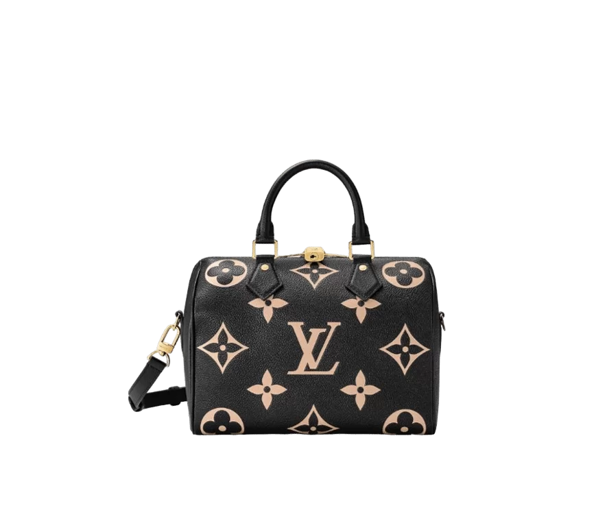 LV Speedy Bandoulière monogram bicolor empreinte - Image 4