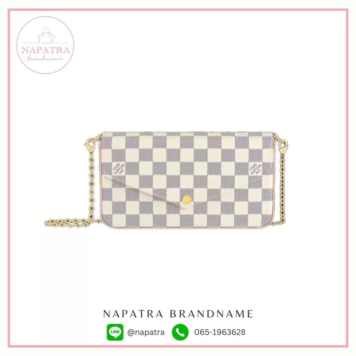 LV Felicie pochette damier azur