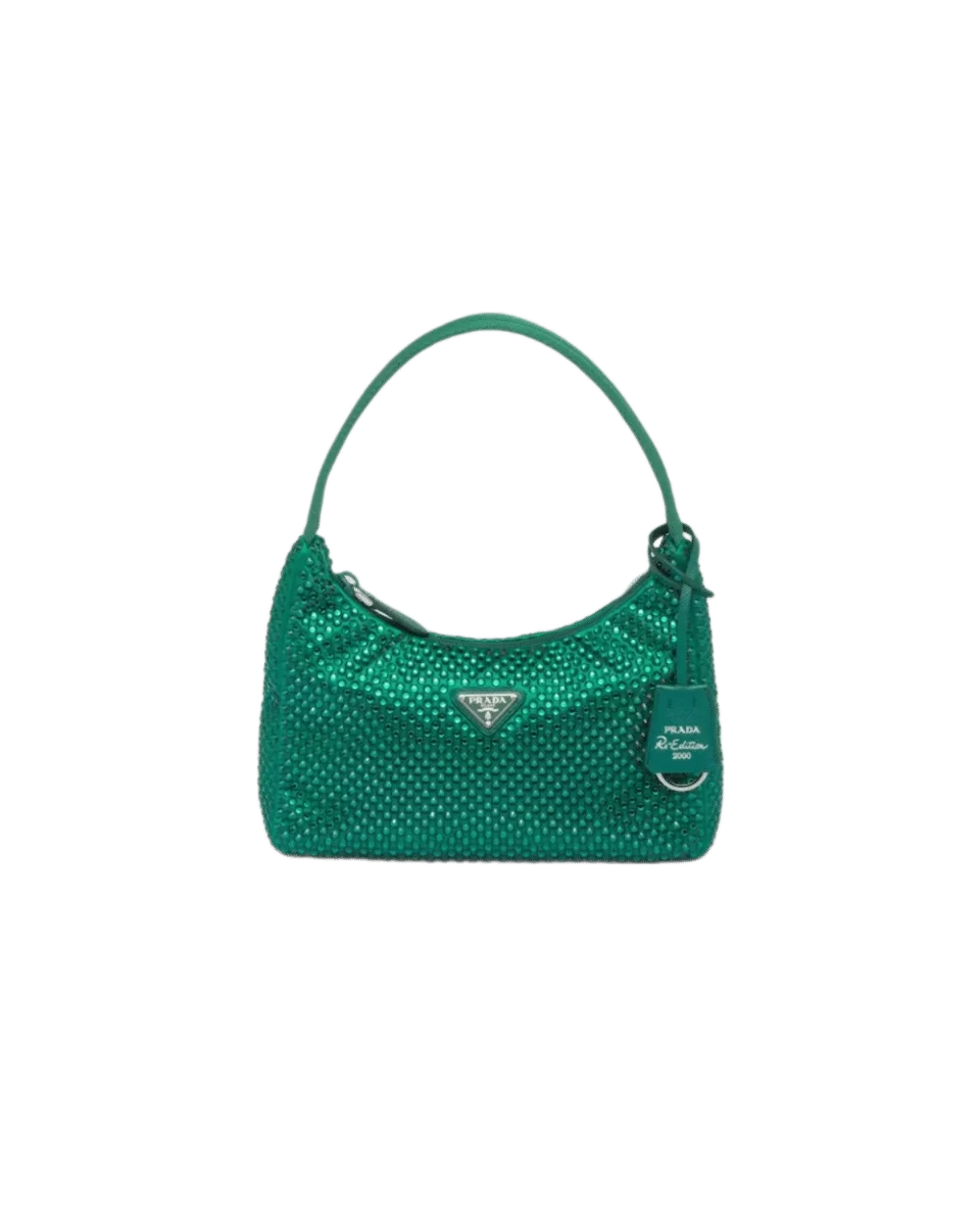 Prada Satin Mini-bag with Crystals - Image 6