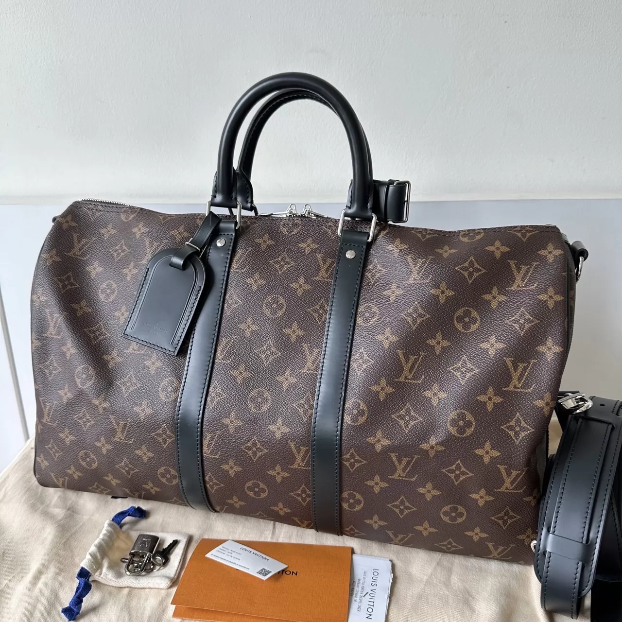 LV Keepall monogram macassa - Image 10