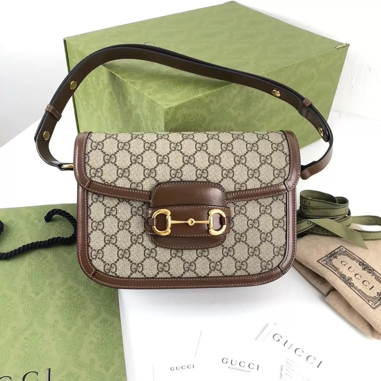 Gucci Horsebit 1995 Shoulder Bag - Canvas - Image 6