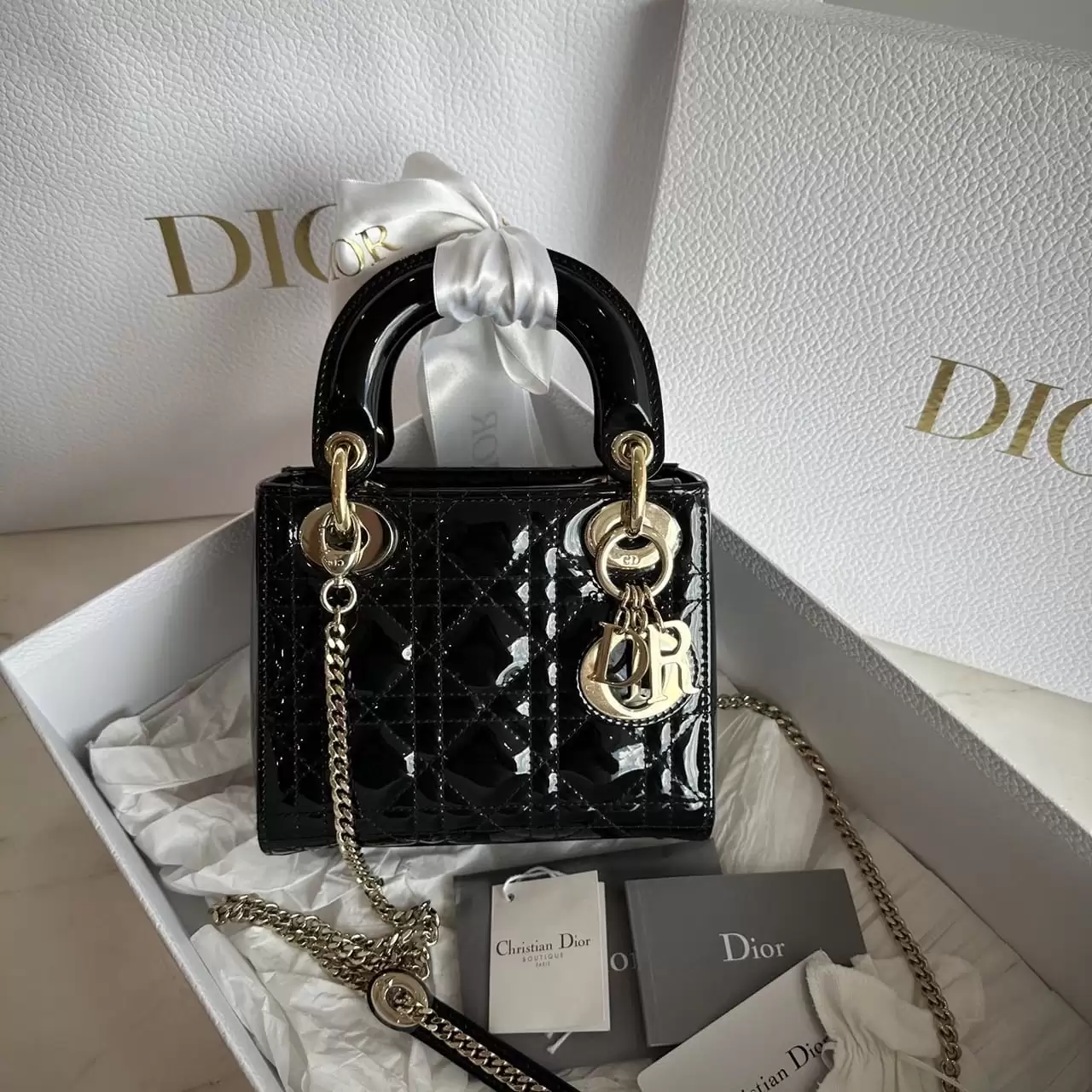 Dior Lady Dior Bag - Lampskin - Image 3