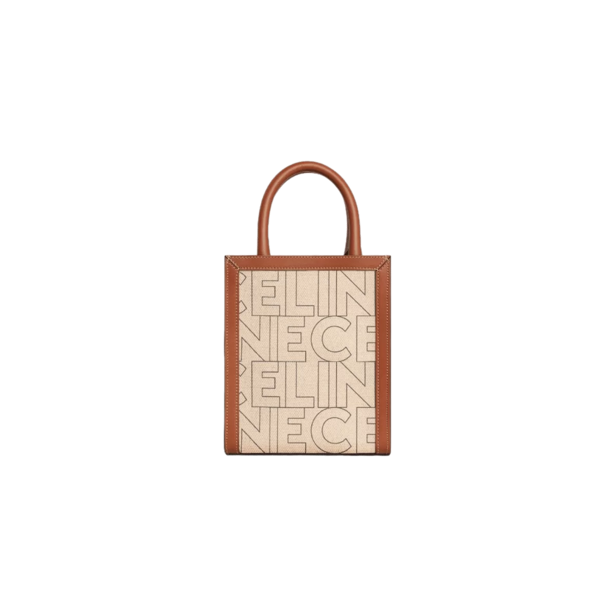 Celine Mini Vertical Cabas Celine In Textile With Celine Alll-Over Print - Image 2