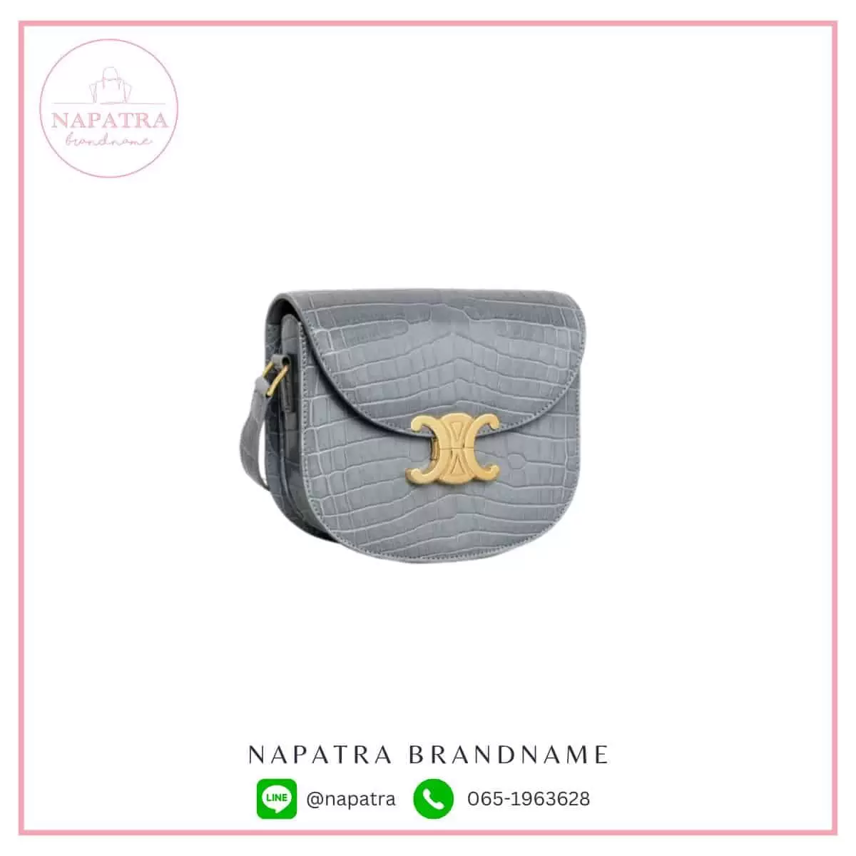 Celine Besace Clea Bag In Niloticus Crocodile