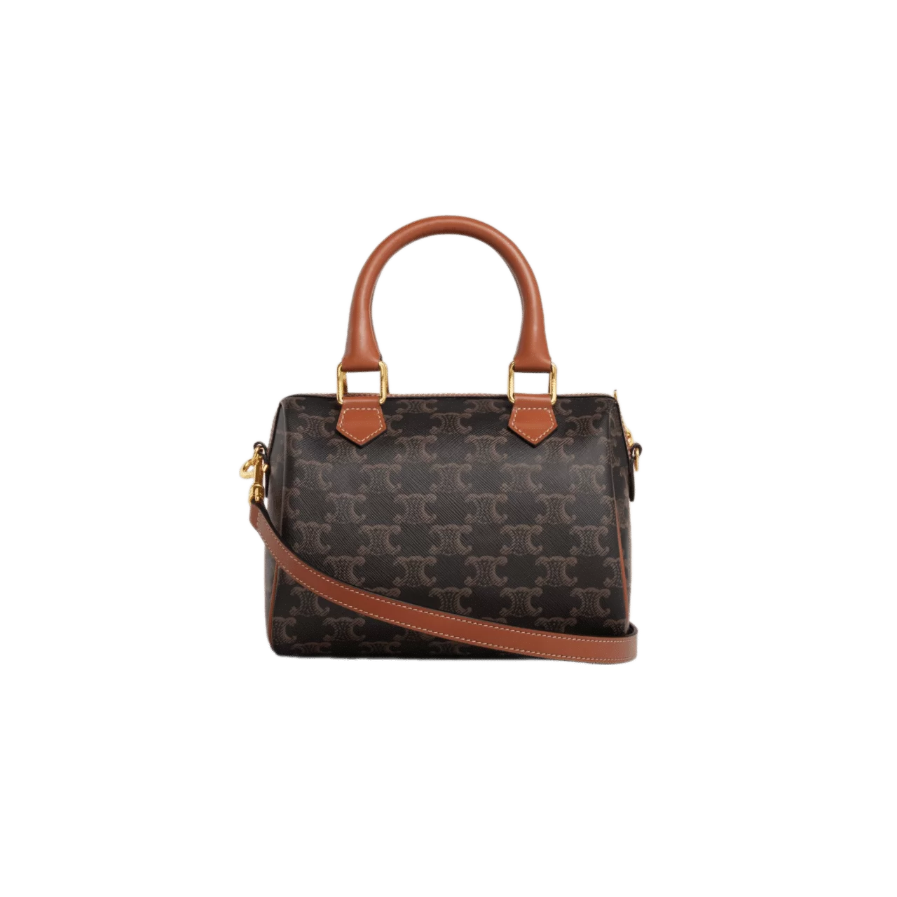 Celine Small Boston Cuir Triomphe Bag - Canvas - Image 2