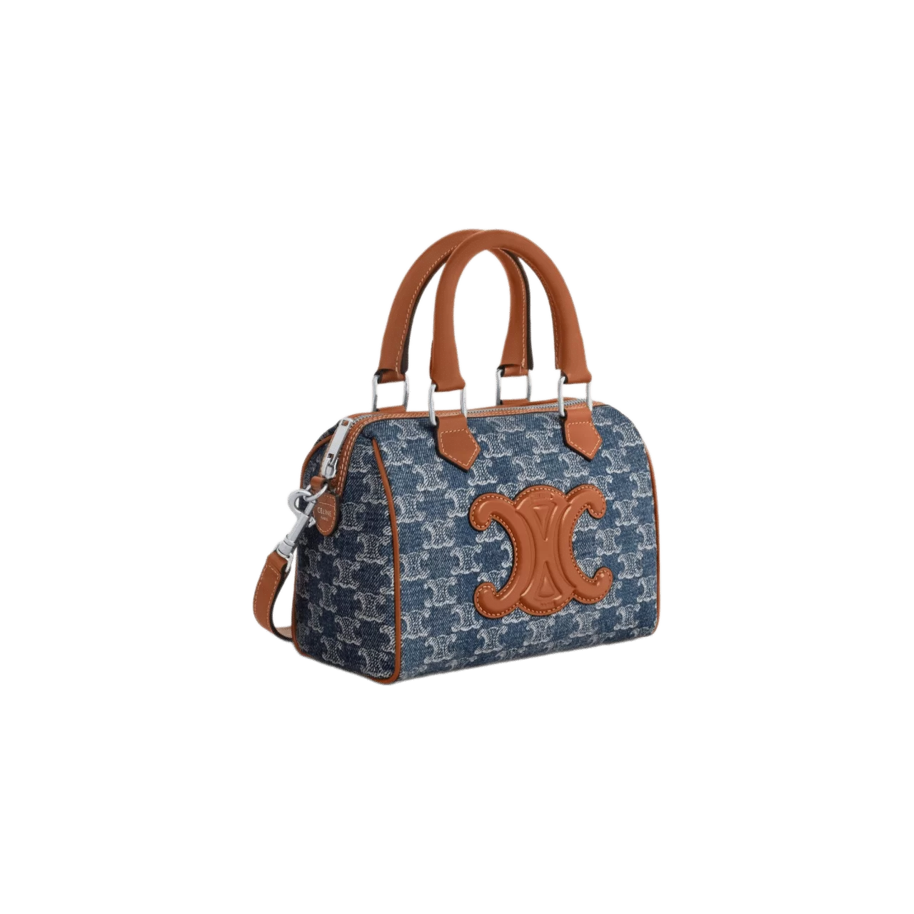 Celine Small Boston Cuir Triomphe Bag - Denim - Image 3