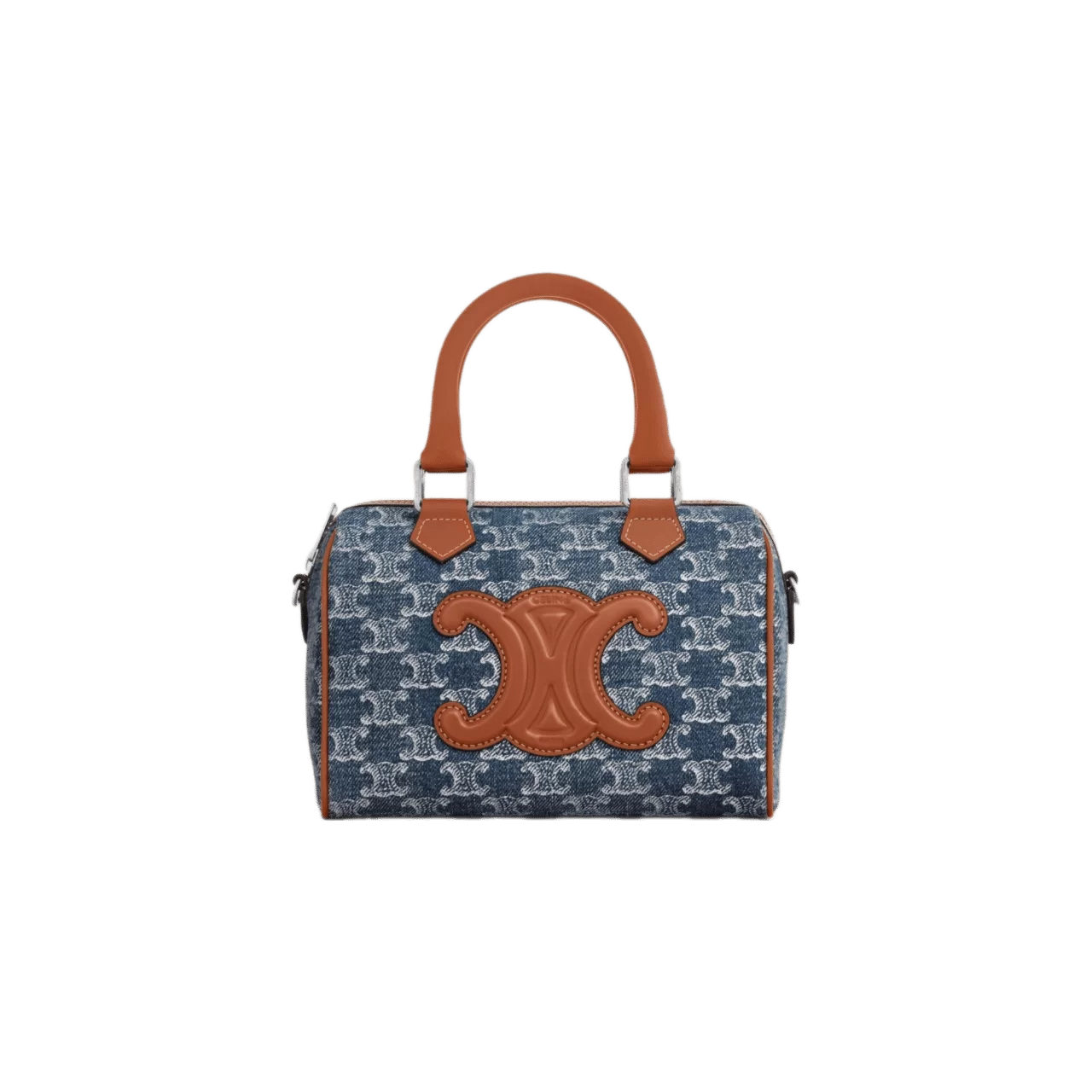 Celine Small Boston Cuir Triomphe Bag - Denim - Image 2