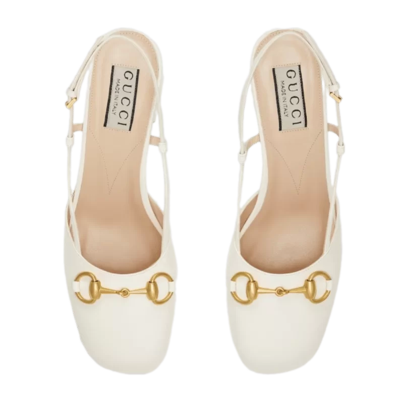 Gucci Mid heel sling bag w/horsebit shoes - Image 3