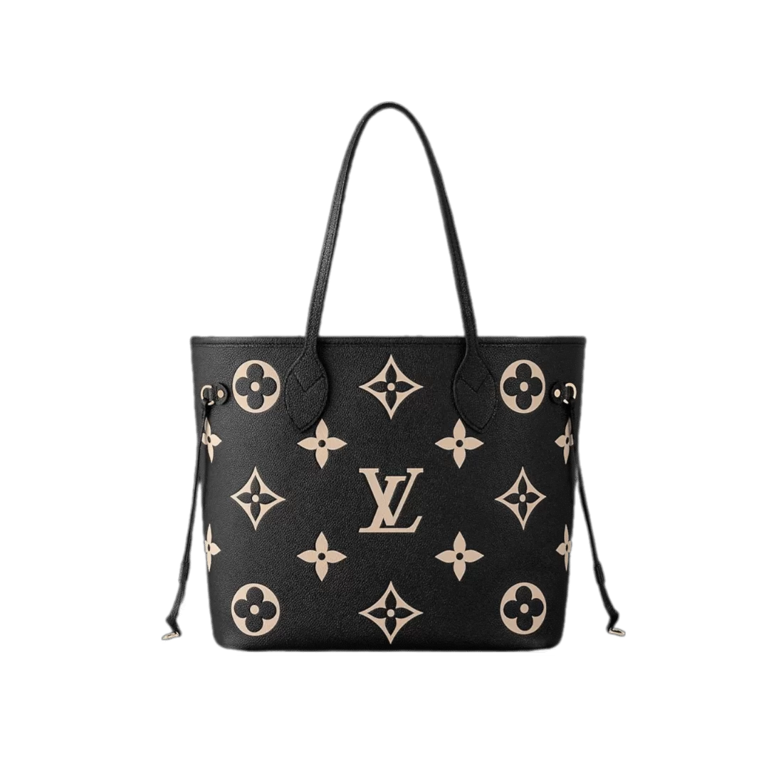 LV Neverfull MM Bicolor Monogram Empreinte Leather - Image 2