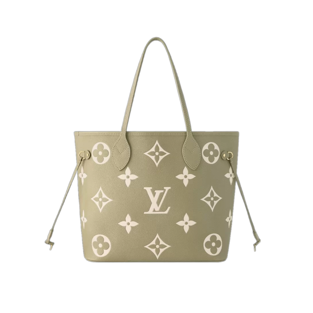 LV Neverfull MM Bicolor Monogram Empreinte Leather - Image 3
