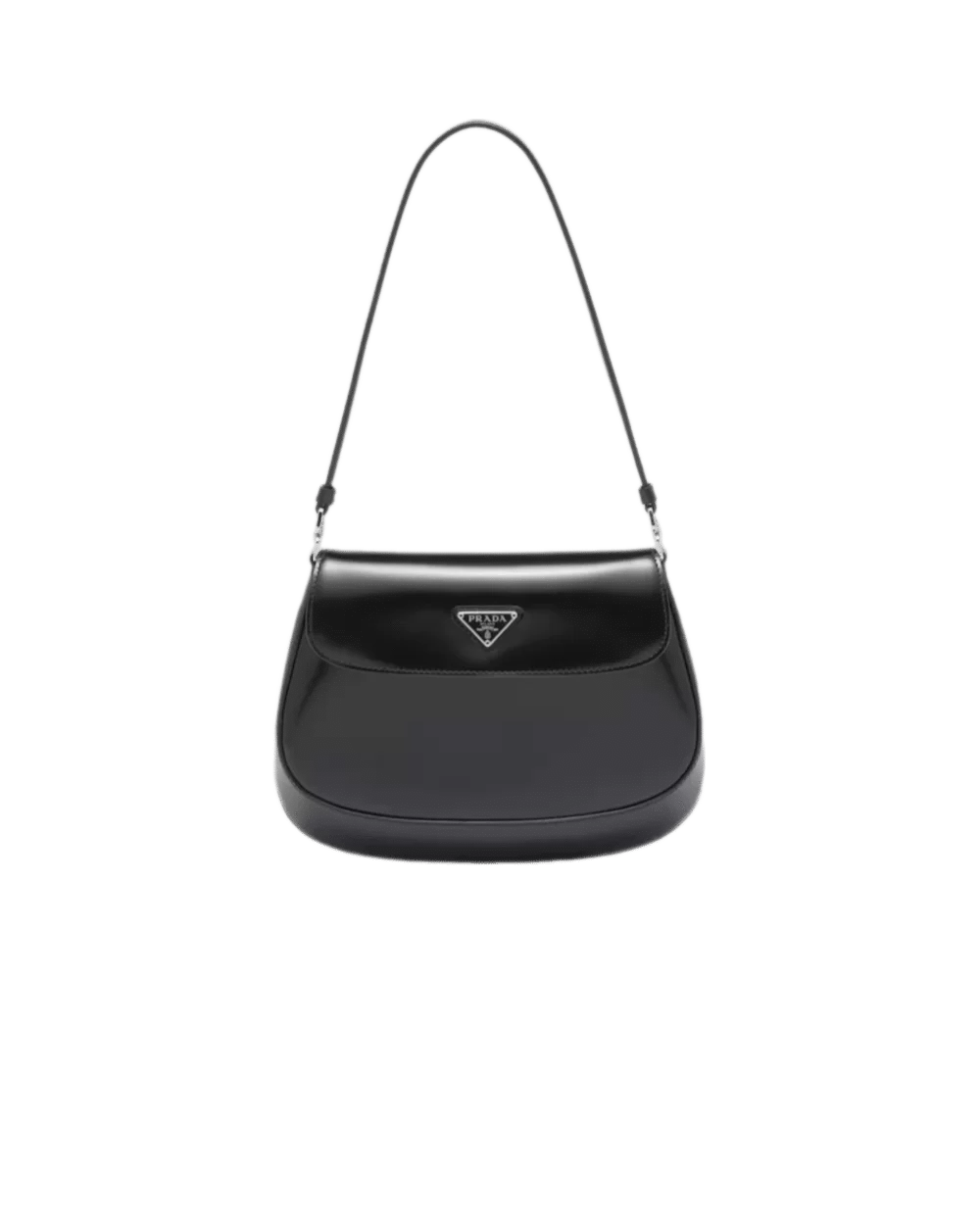 Prada Cleo Brushed Leather Shoulder Bag With Flap - Image 2