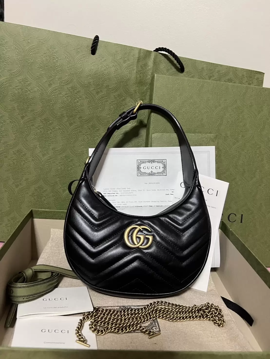 Gucci Marmont Half Moon Shaped Mini Bag - Image 5