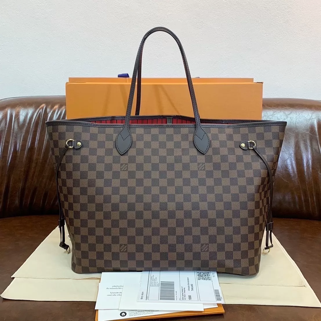 LV Neverfull Damier Ebene - Image 6