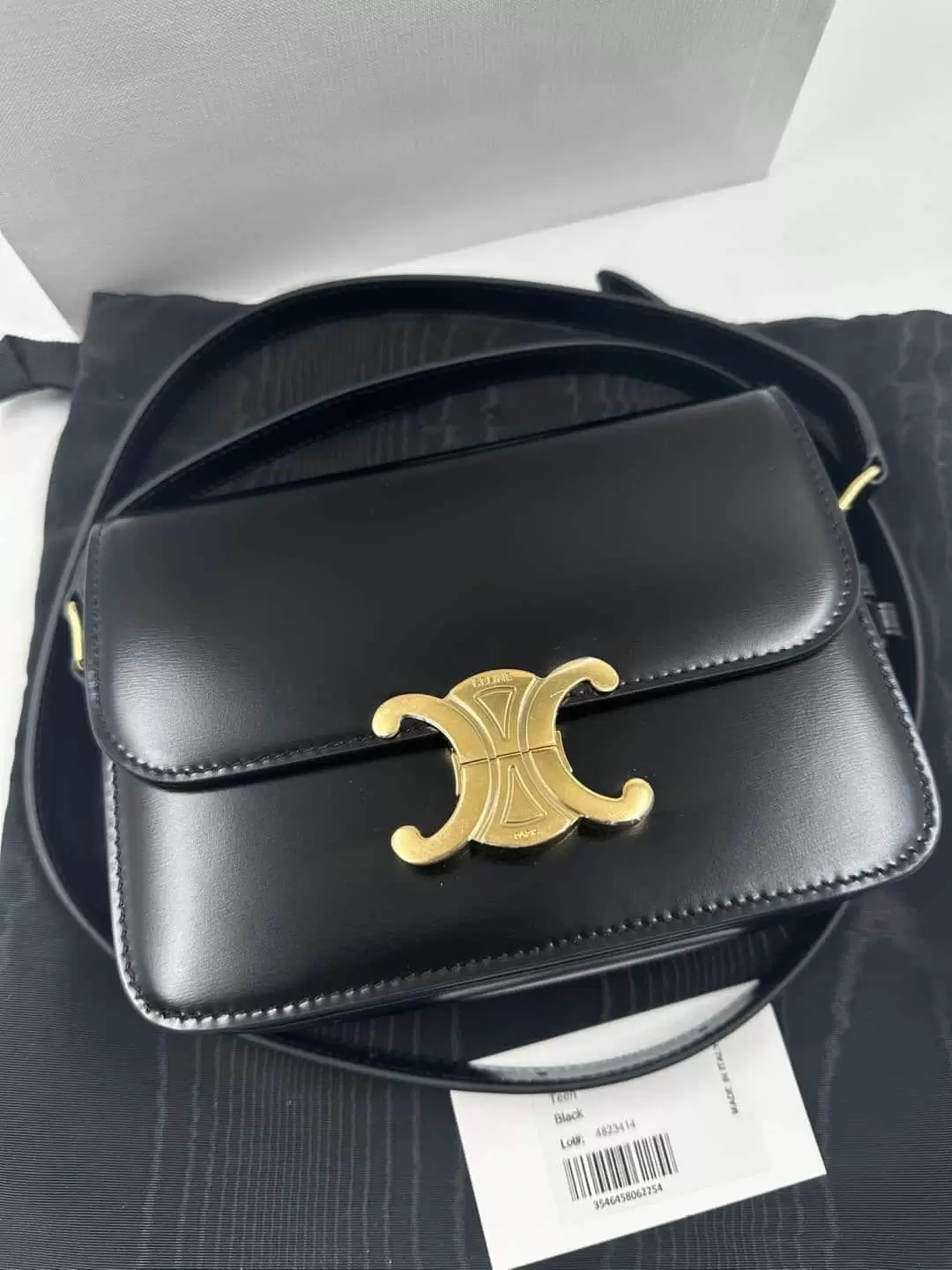 Celine Triomphe Bag In Shiny Calfskin - Image 10