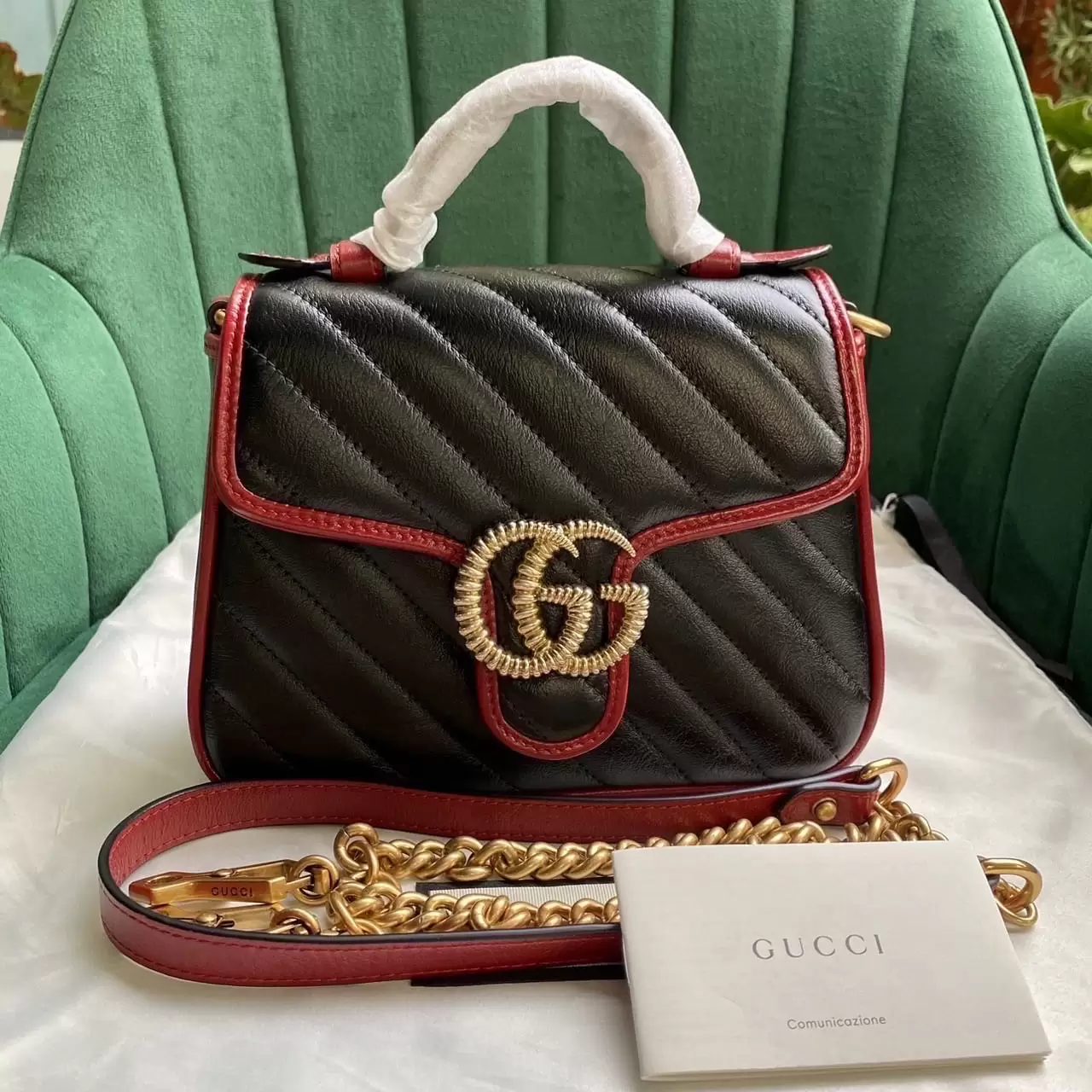 Gucci Marmont Top Handle Bag - Image 5