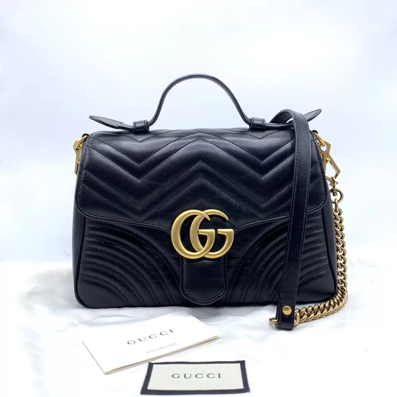 Gucci Marmont Top Handle Bag - Image 4