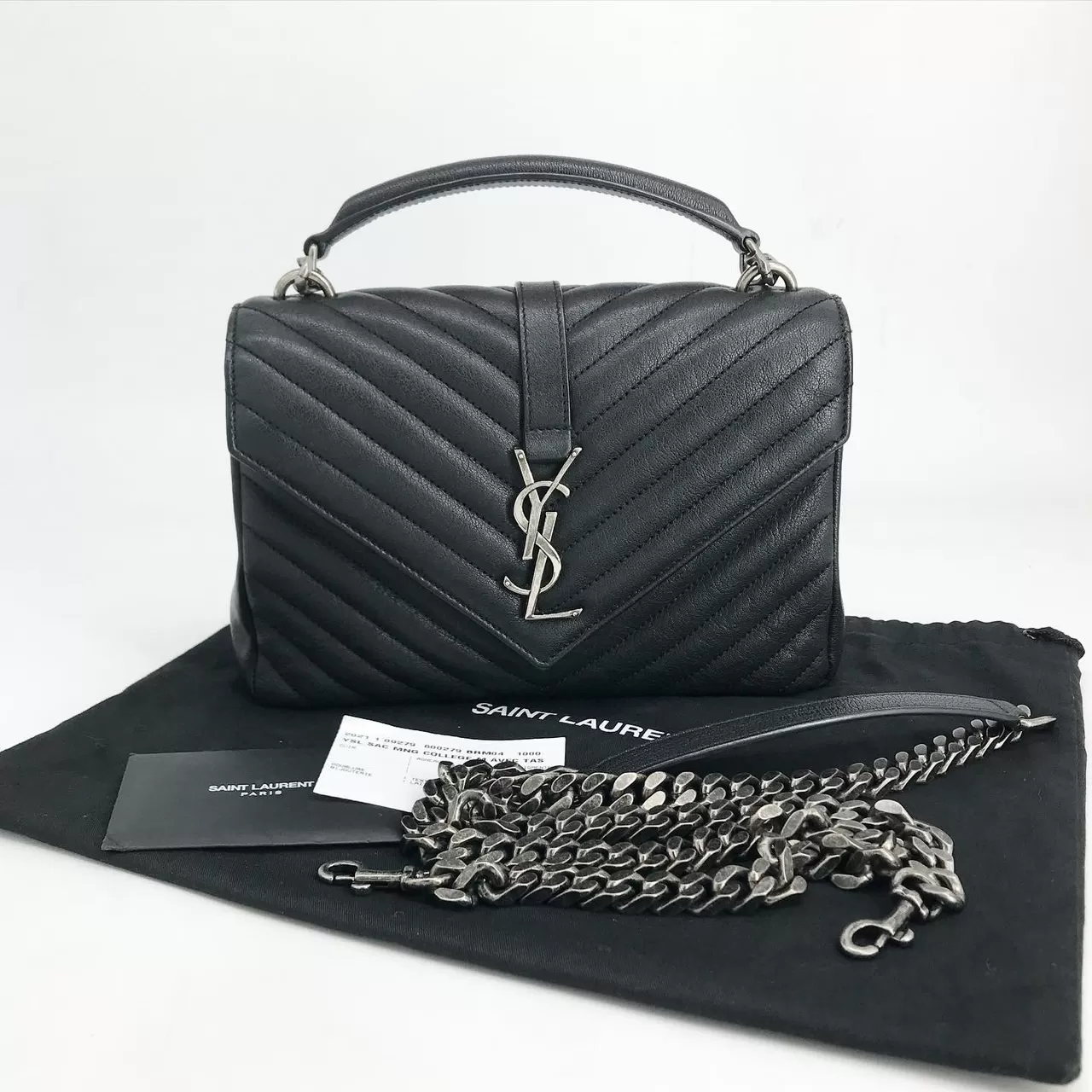 YSL College Bag - Lampskin - Image 4