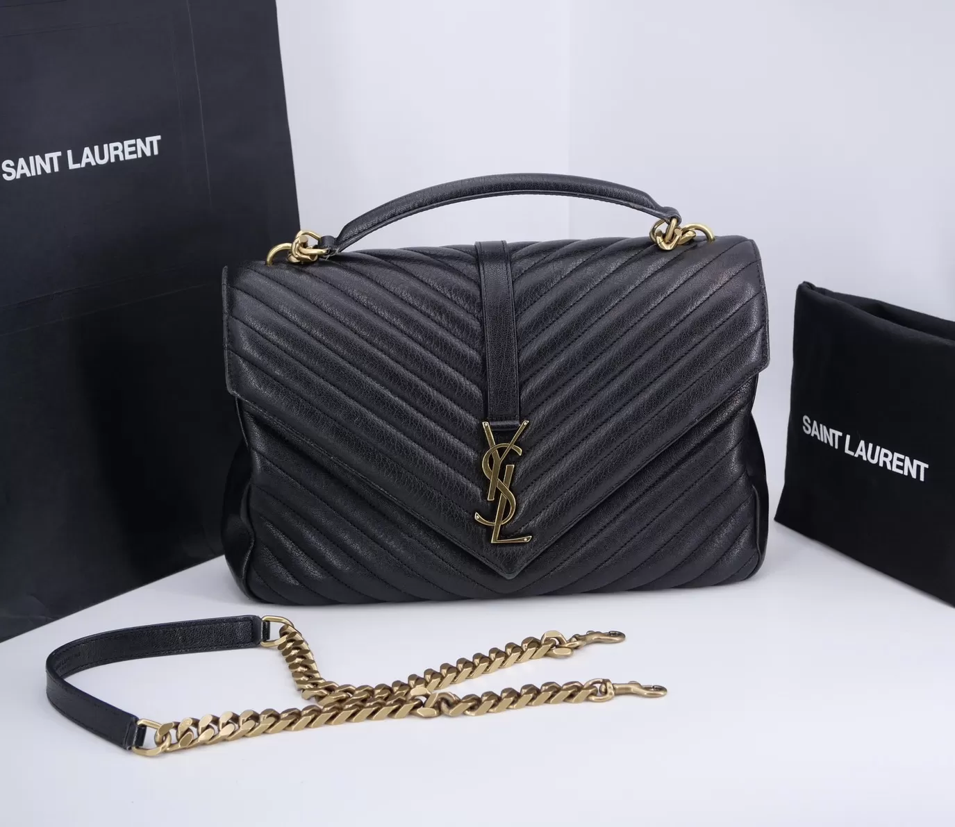 YSL College Bag - Lampskin - Image 3
