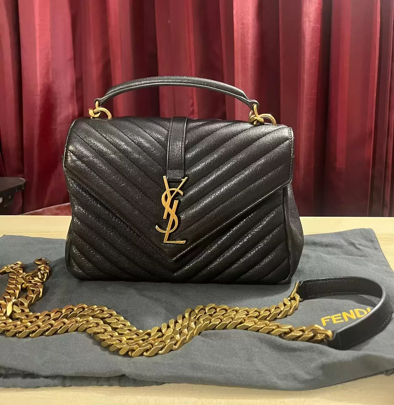 YSL College Bag - Lampskin - Image 2