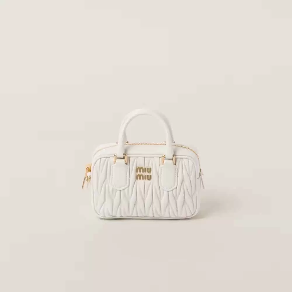 Miu Miu Arcadie Matelasse Nappa Leather Bag - Image 8