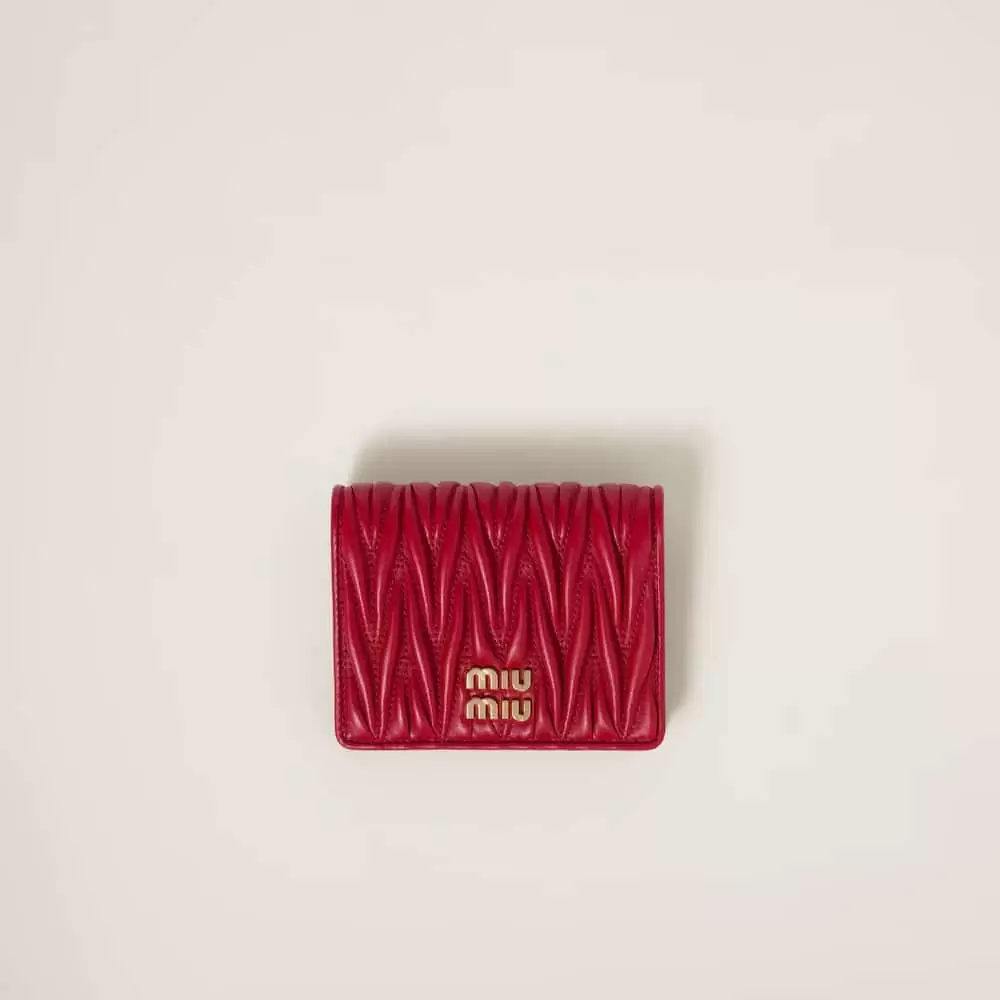 Miu Miu Small Matelassé Nappa Leather Wallet - Image 3