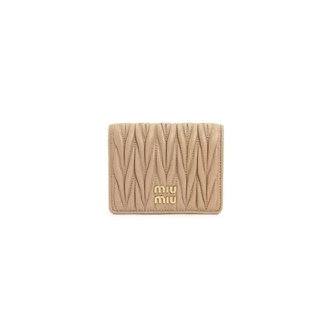 Miu Miu Small Matelassé Nappa Leather Wallet - Image 4