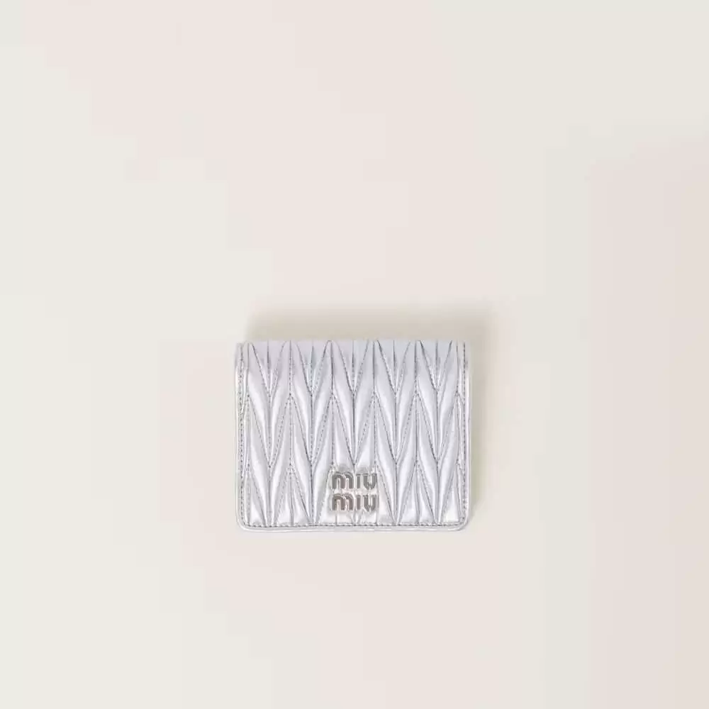 Miu Miu Small Matelassé Nappa Leather Wallet - Image 5