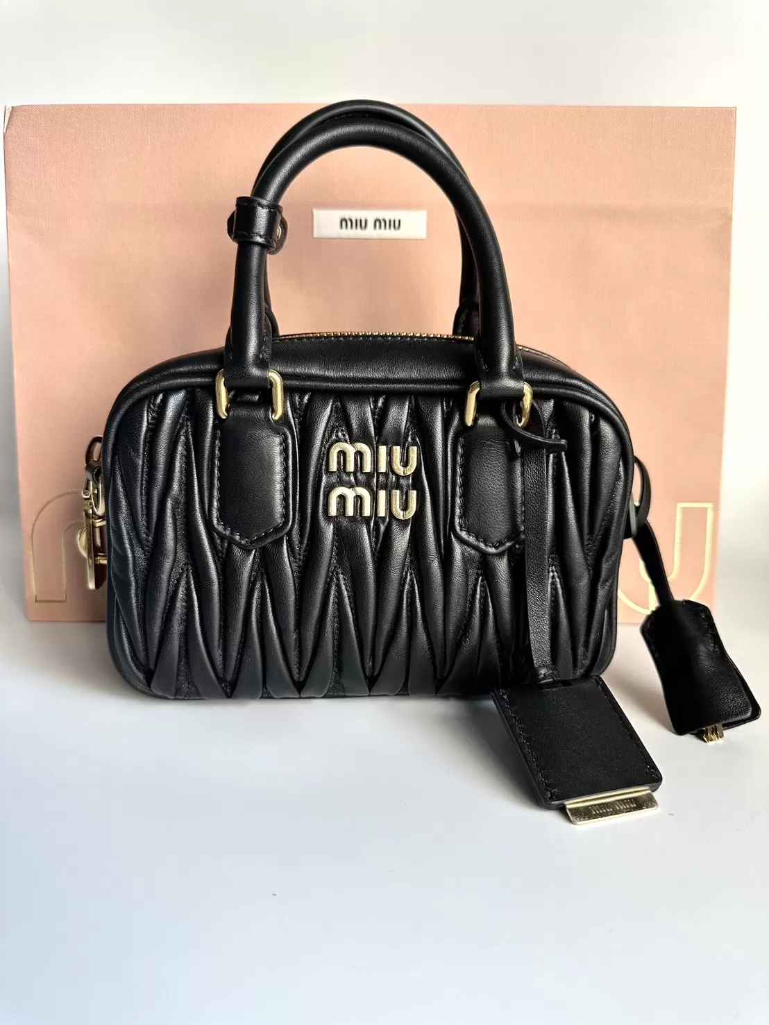 Miu Miu Arcadie Matelasse Nappa Leather Bag - Image 15