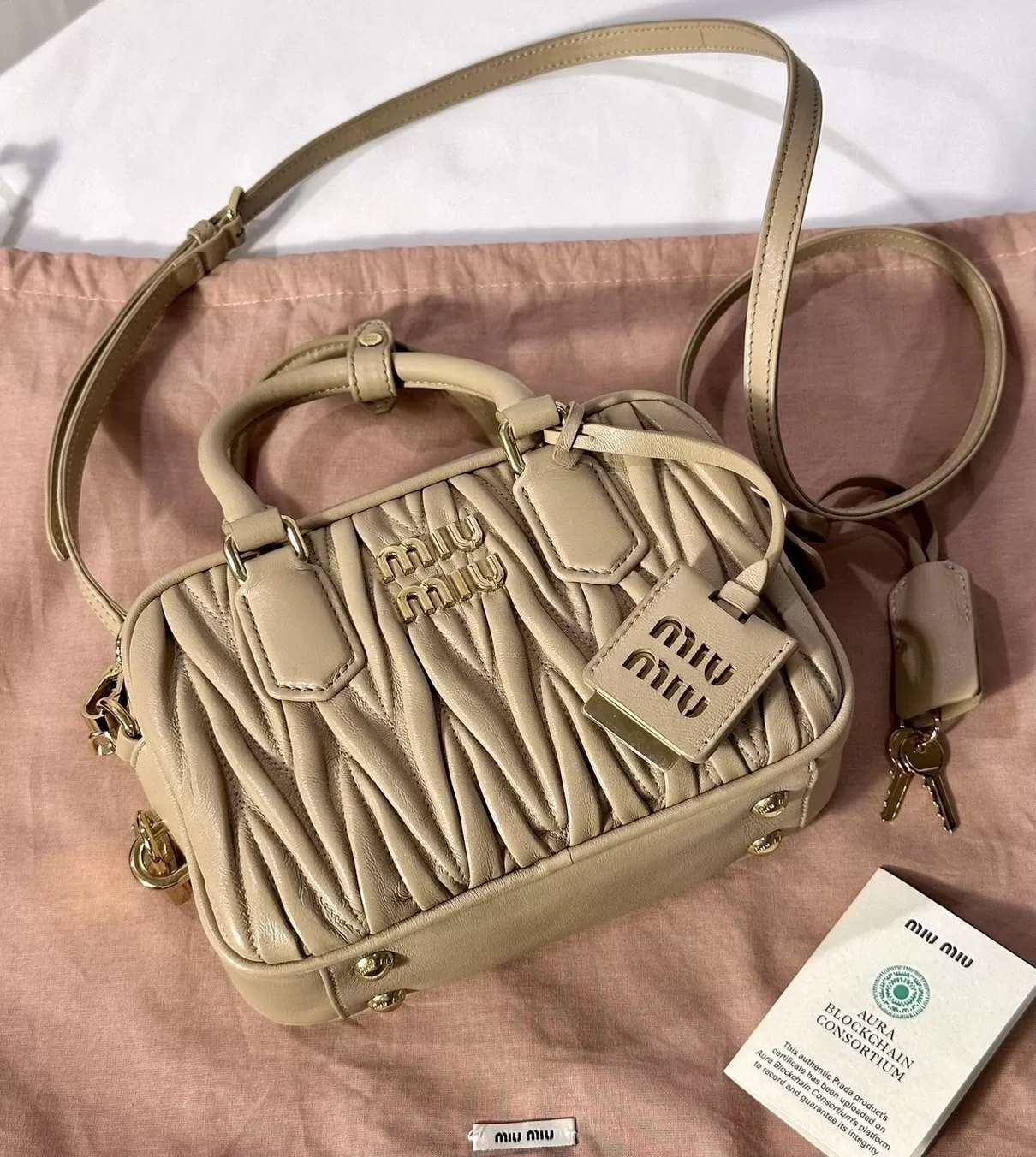 Miu Miu Arcadie Matelasse Nappa Leather Bag - Image 11