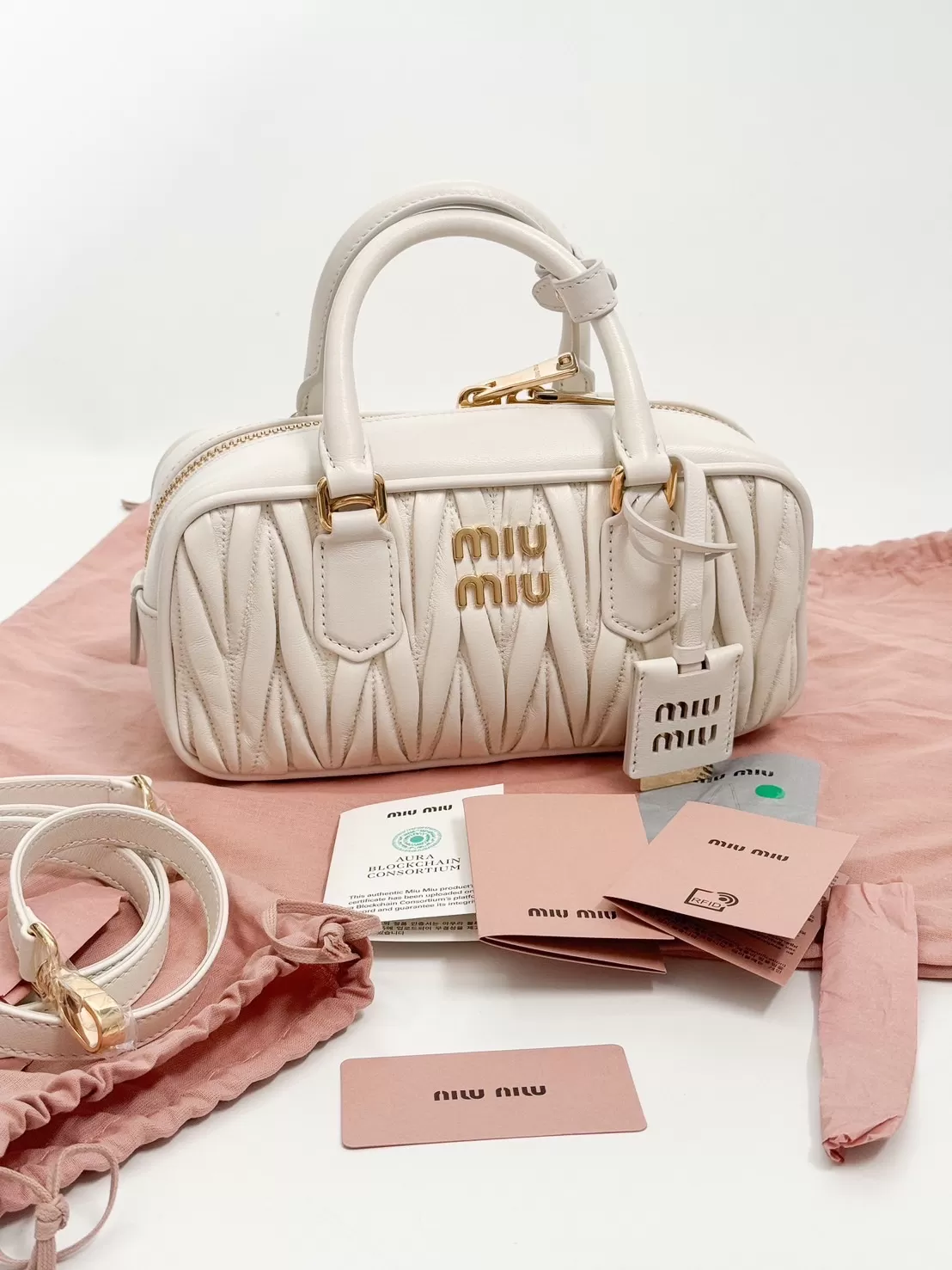 Miu Miu Arcadie Matelasse Nappa Leather Bag - Image 13
