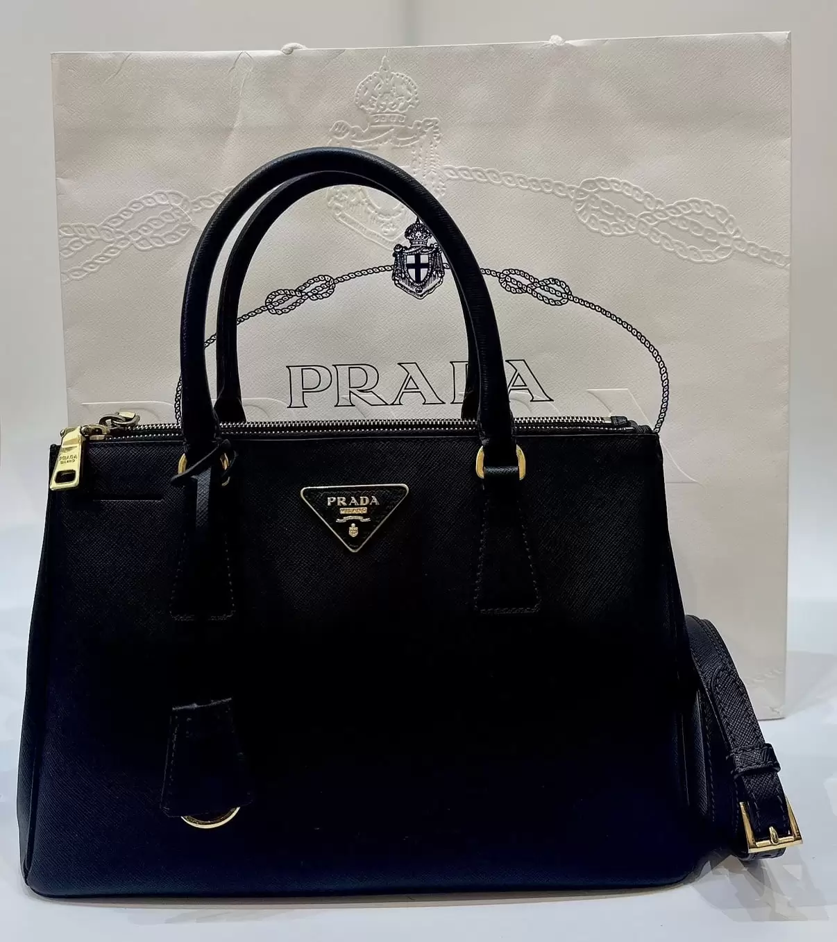 Prada Galleria Leather Saffiano Bag - Image 13